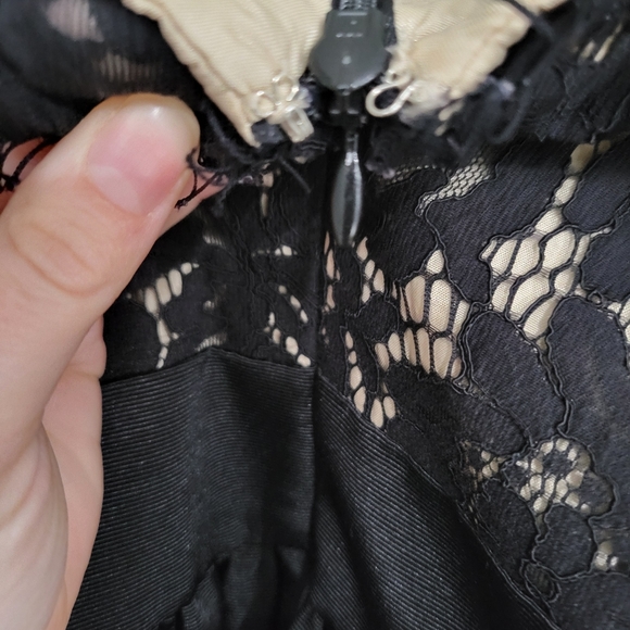 Eliza J Black Lace Fit/Flare Cocktail Party Dress - Picture 4 of 4